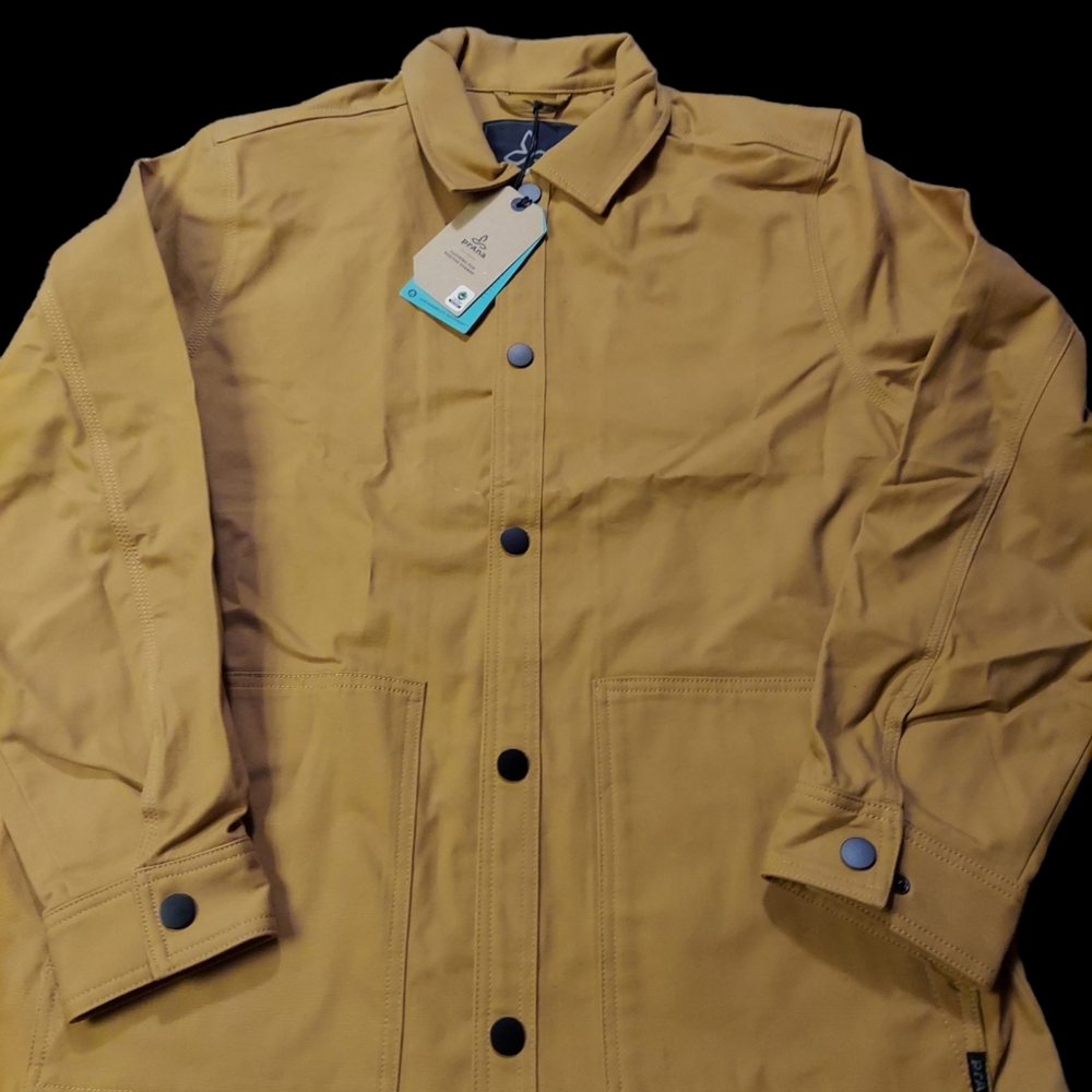 PrAna Mens Westside Jacket Canvas Tan NWT Size L